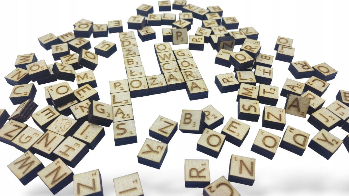 Gra drewniana SŁOWA jak SCRABBLE