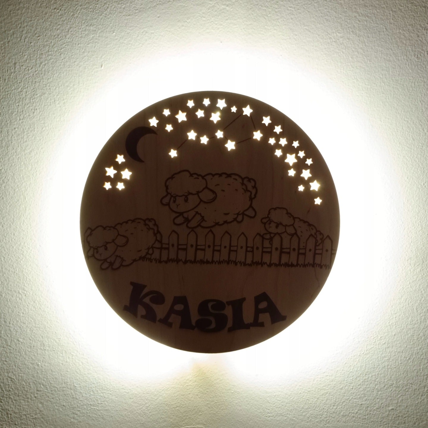 Lampka nocna dla niemowląt + Własny napis