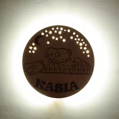 Lampka nocna dla niemowląt + Własny napis