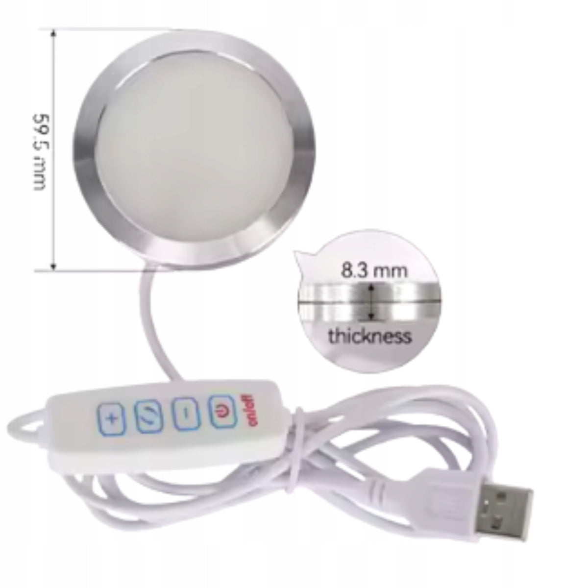 Okrągła lampka LED KIT do wydruków 3D
